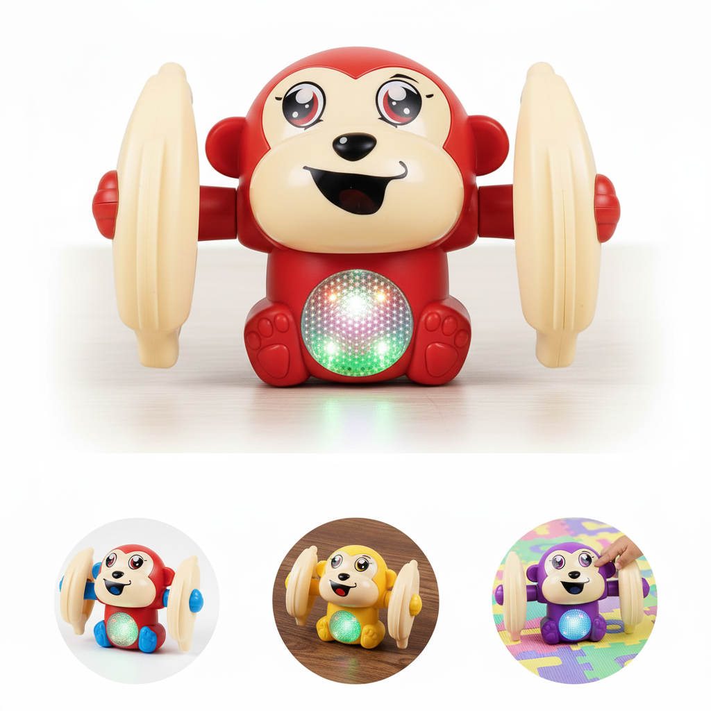 MEEVA interactive dancing monkey toy with lights music and banana