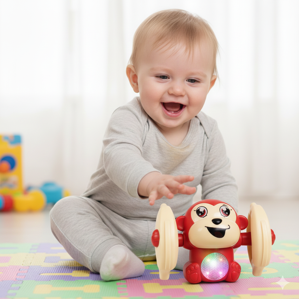 MEEVA interactive dancing monkey toy with lights music and banana