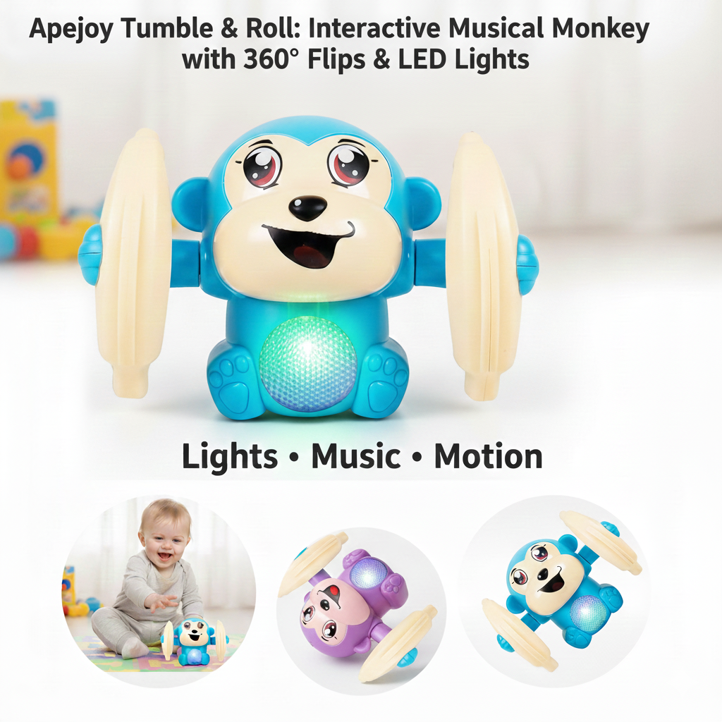 MEEVA interactive dancing monkey toy with lights music and banana