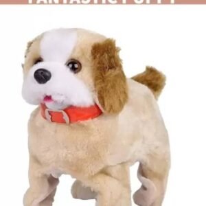 Meeva interactive walking and barking puppy toy for kids in yellow color