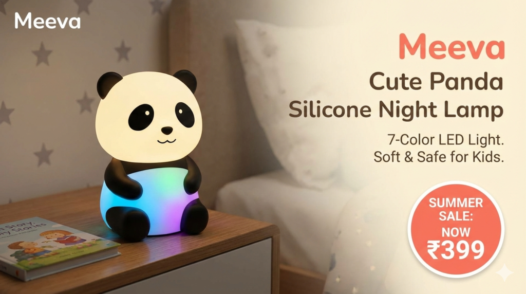 Meeva Cute Panda Silicone Touch Night Lamp