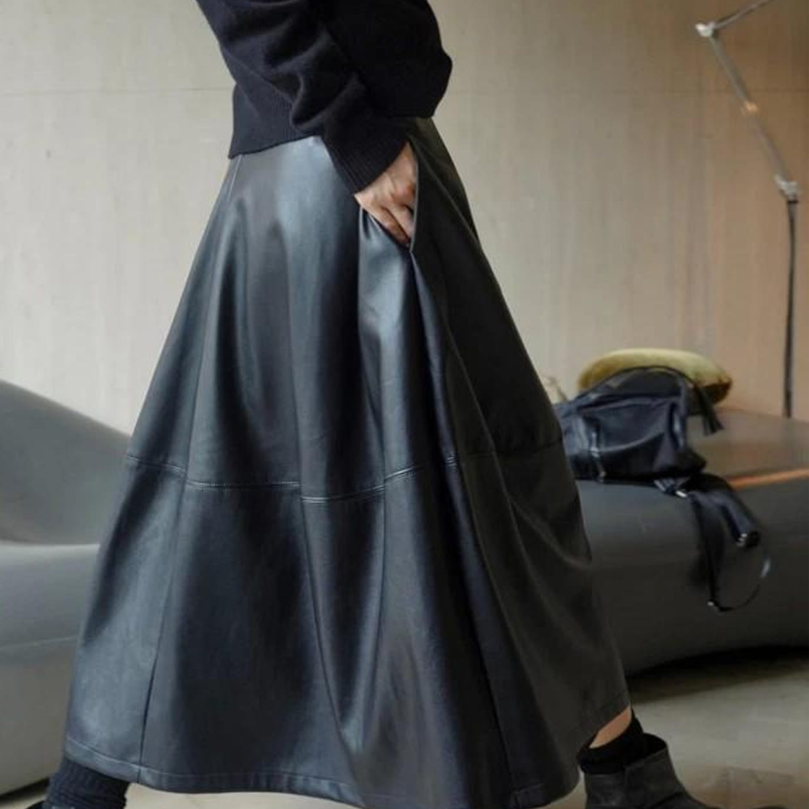Women Leather Skirt